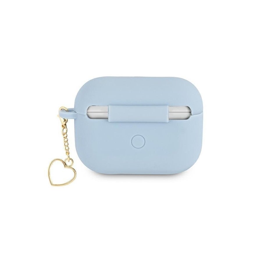 Guess GUAPLSCHSB AirPods Pro dangtelis mėlynas/mėlynas silikono žavesio širdies kolekcija