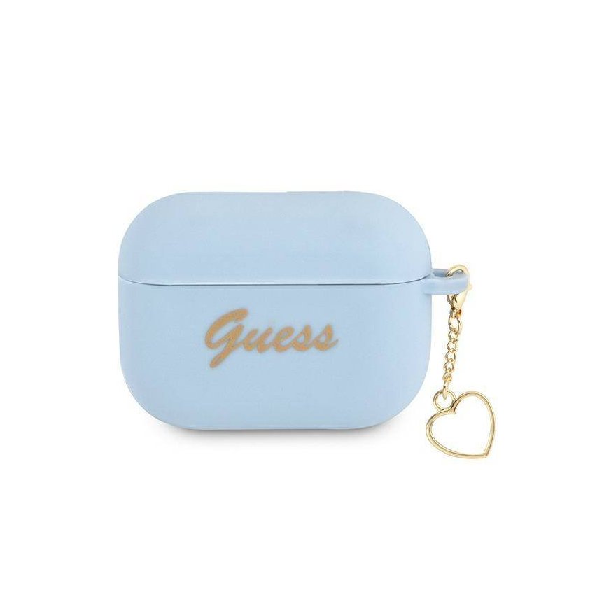 Guess GUAPLSCHSB AirPods Pro dangtelis mėlynas/mėlynas silikono žavesio širdies kolekcija – 2
