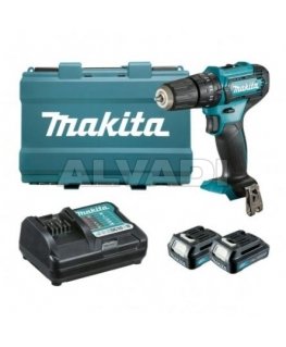 Makita HP333DWAE Cordless impact drill 12V MAX, 2x 2.0 Ah Li-ion 30/14 Nm, 1.1kg, 10mm