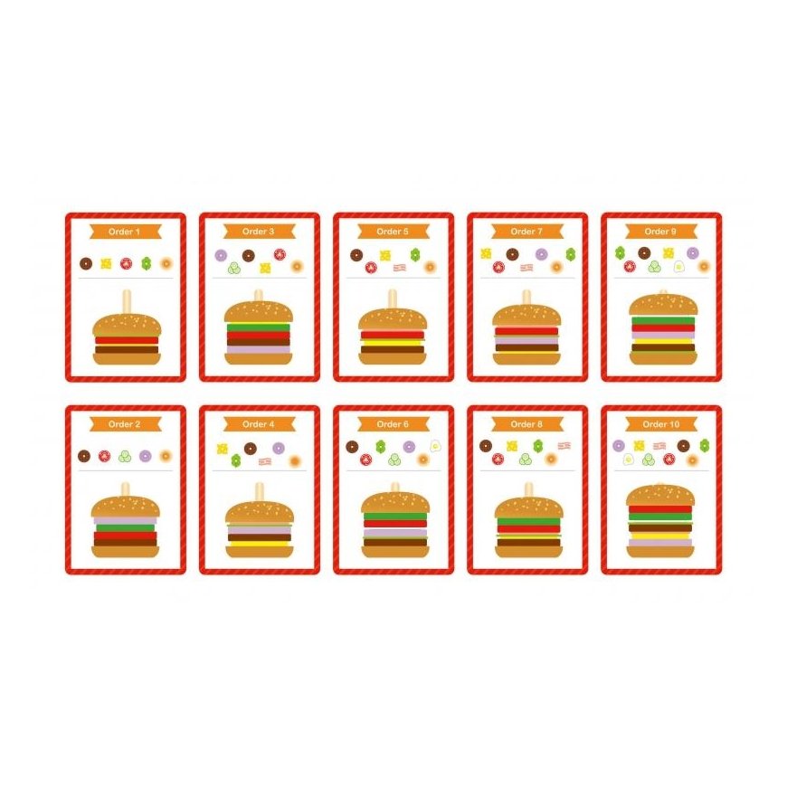 Woopie VUOPIS GRYNAS wooden Burgeris Restaurija Children's 15-piece set. FSC certificate – 10