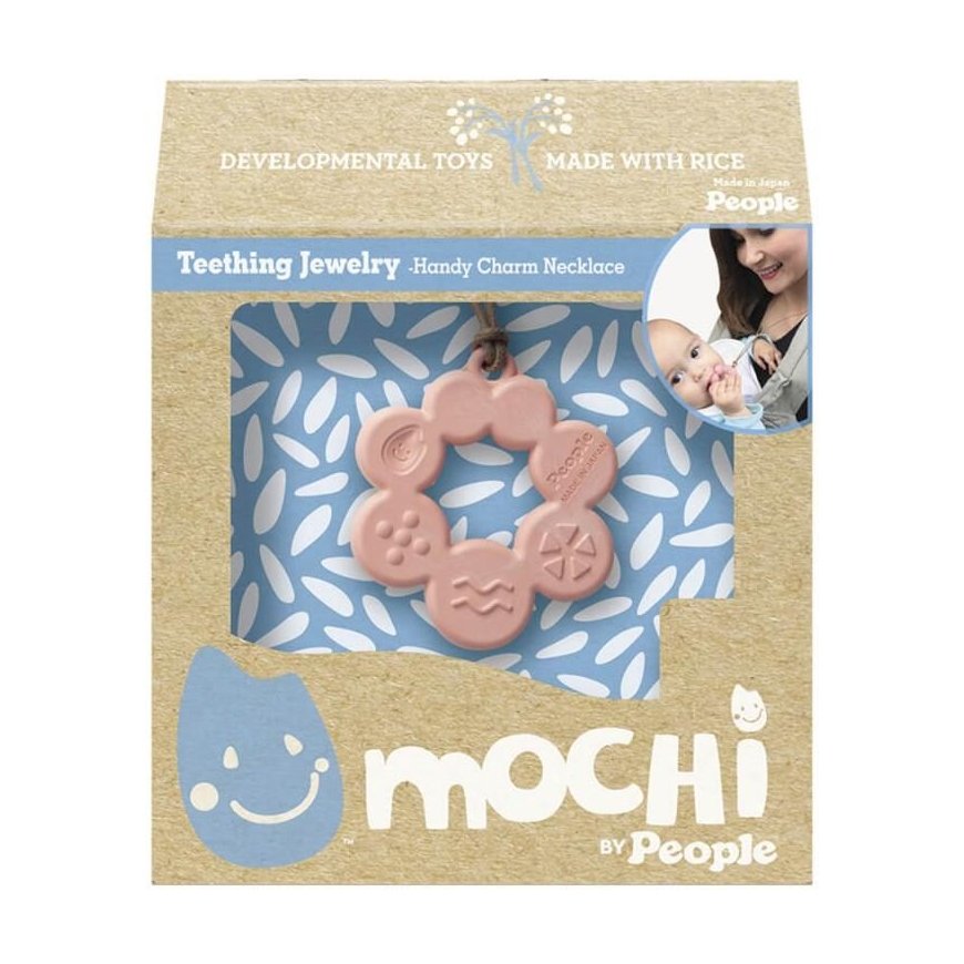 Single pendant chewer "Mochi", 3 months+. Composition: 51% rice / Mochi Teething Jewelry Handy Charm – 2