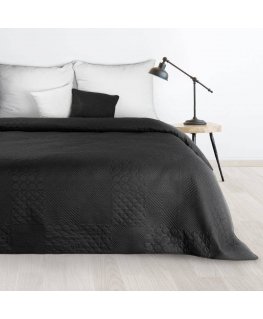Eurofirany DESIGN 91 BONI / 6 Bedspread, quilted by hot pressing with leaf pattern, 170X210 cm, color: dark turquoise