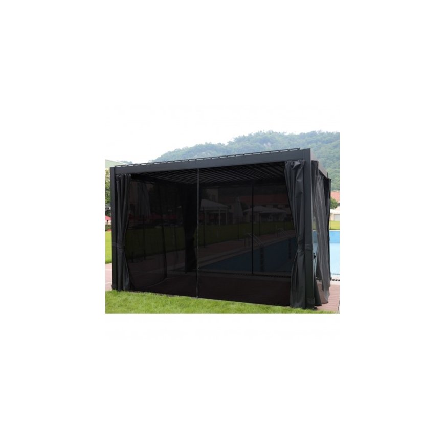 Gazebo MIRADOR 3x4xH2.5 m, dark gray – 2