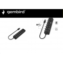 GEMBIRD 7-port USB 3.1 Gen 1 HUB with switches black GEMBIRD 7-port USB 3.1 Gen 1 HUB with switches black