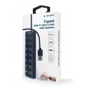 GEMBIRD 7-port USB 3.1 Gen 1 HUB with switches black GEMBIRD 7-port USB 3.1 Gen 1 HUB with switches black