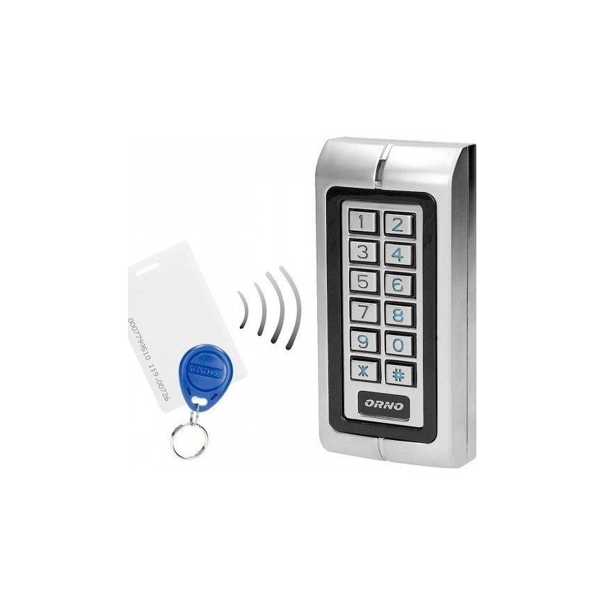 Orno Siaura kombinuota spyna su kortelių ir atstumo žymų skaitytuvu, IP44, 1 relė 3A, matmenys 128x8 – 10