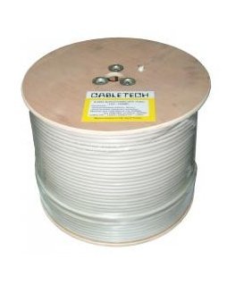 Cabletech F690BV Coaxial cable, white, reel 305m