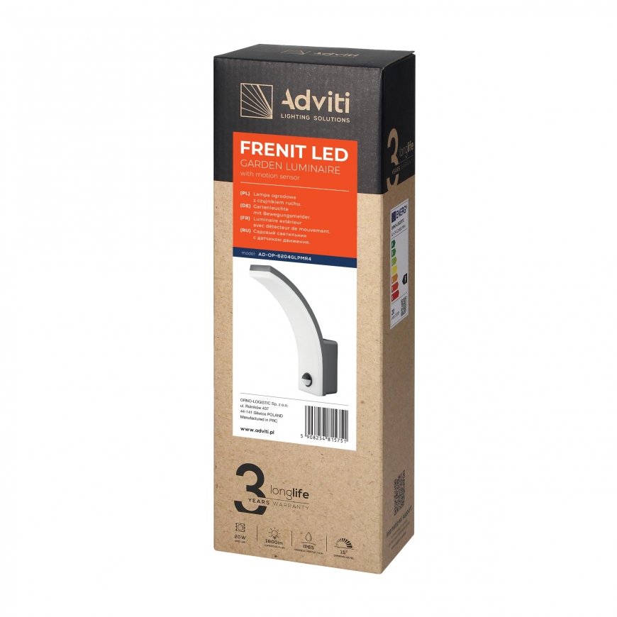 Orno FRENIT LED 20W, sodo šviestuvas su judesio jutikliu, 1800lm, IP65, 4000K, pritemdymo funkcija, – 4