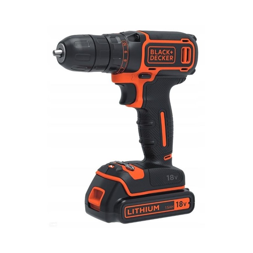 Black & Decker suktuvas - gręžtuvas 18V 2x1.5Ah BDCDC18B – 2