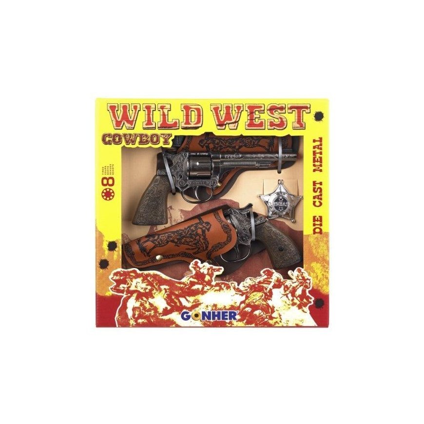 Pulio Gonher Guns GONHER rinkinys kaubojaus ginklų WILD-WEST, 158/0 – 7
