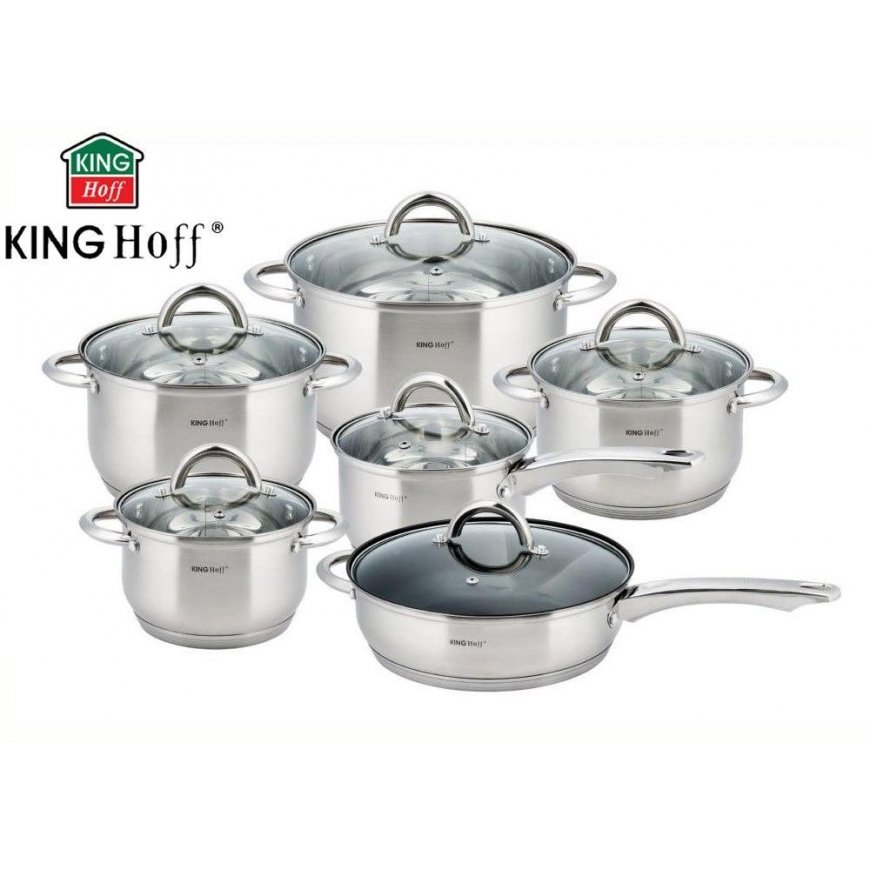 King Hoff 12 dalių „KINGHOFF“ puodų rinkinys KH-4457 – 6