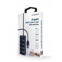 GEMBIRD USB 3.1 Gen 1 4-port hub with switches black GEMBIRD USB 3.1 Gen 1 4-port hub with switches black