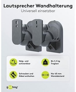 Goobay TV speciakerMount/2 pcs/black 49393