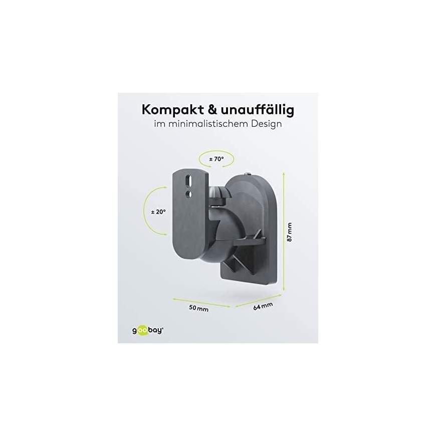 Goobay TV speciakerMount/2 pcs/black 49393 – 2