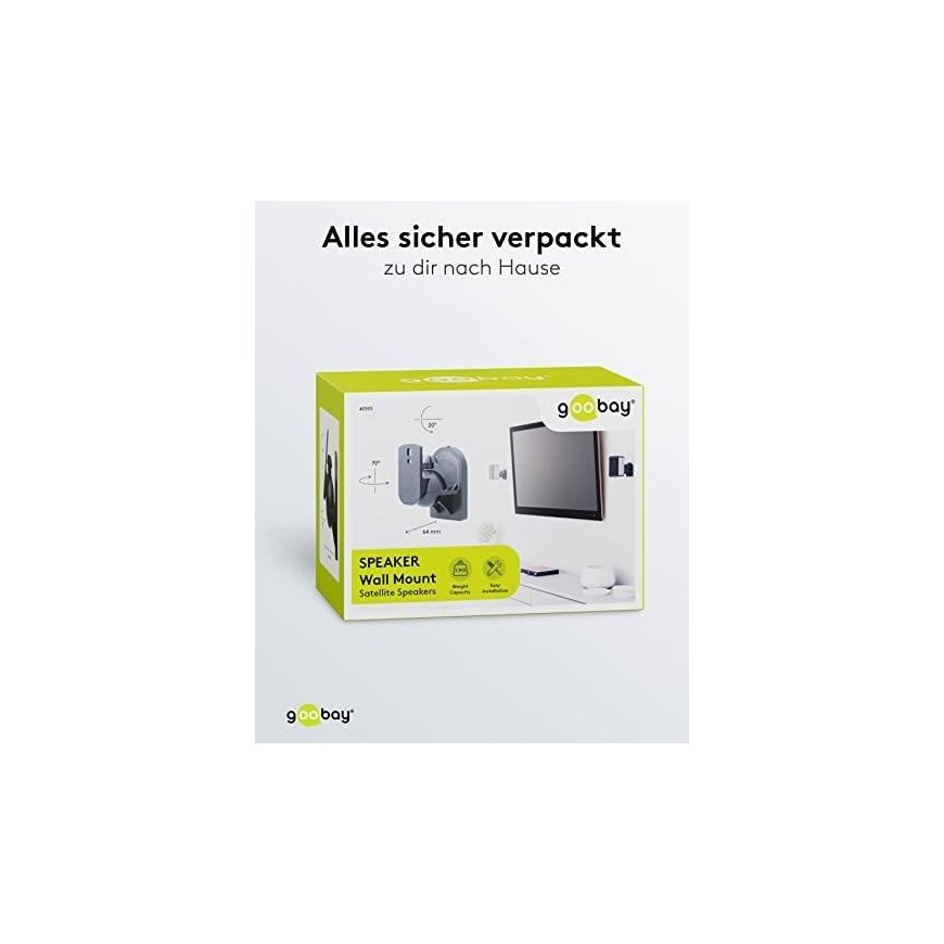 Goobay TV speciakerMount/2 pcs/black 49393 – 5