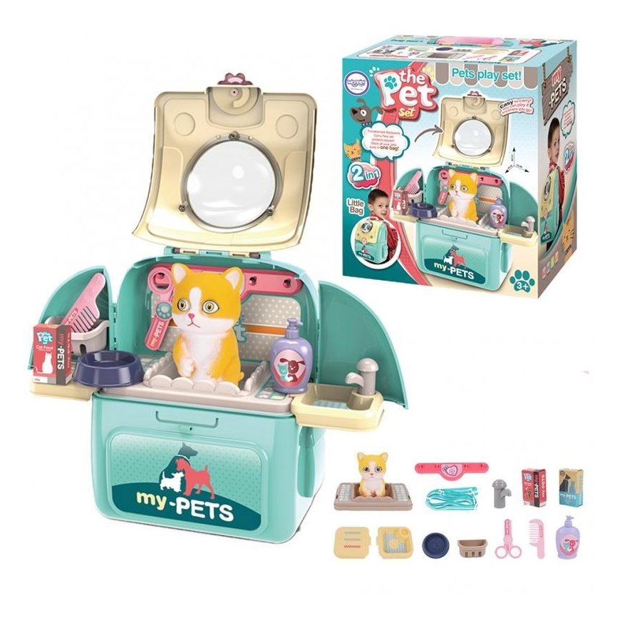 WOOPIE Kitty 2in1 nešiojamas grožio salonas Transporter kuprinėje