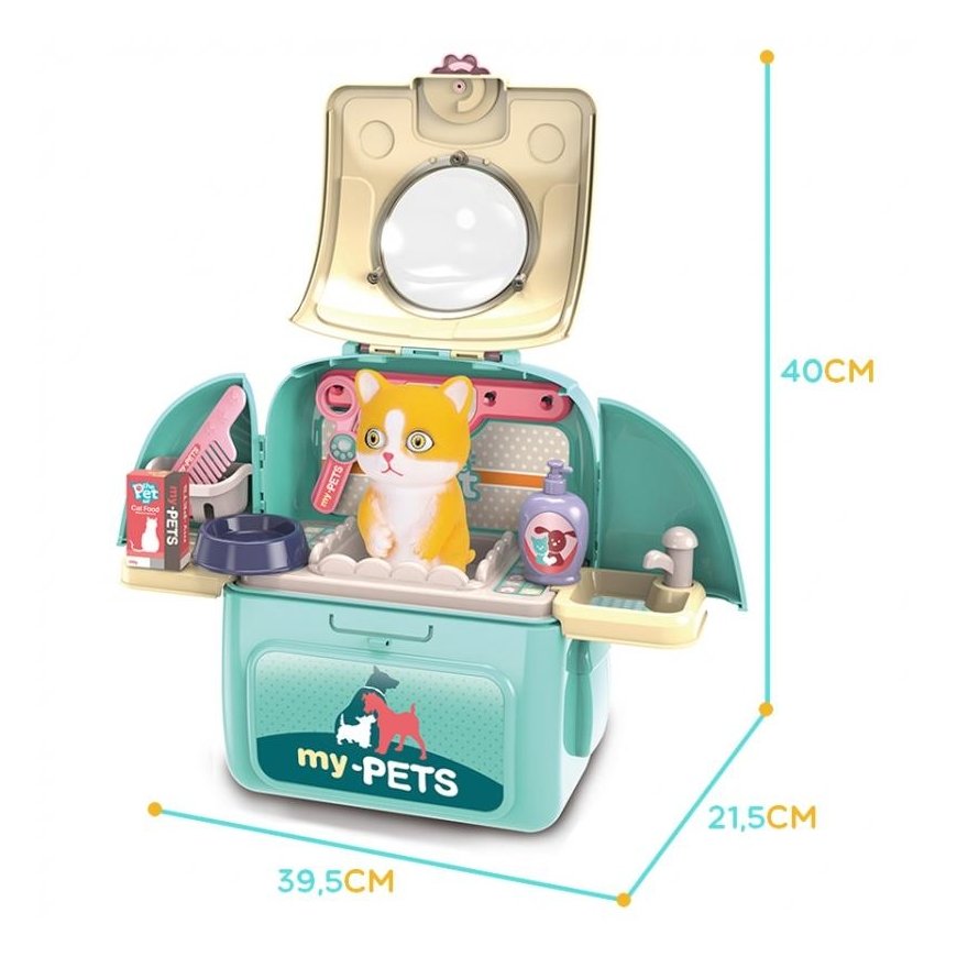 WOOPIE Kitty 2in1 Portable Beauty Salon in Transporter Backpack – 8