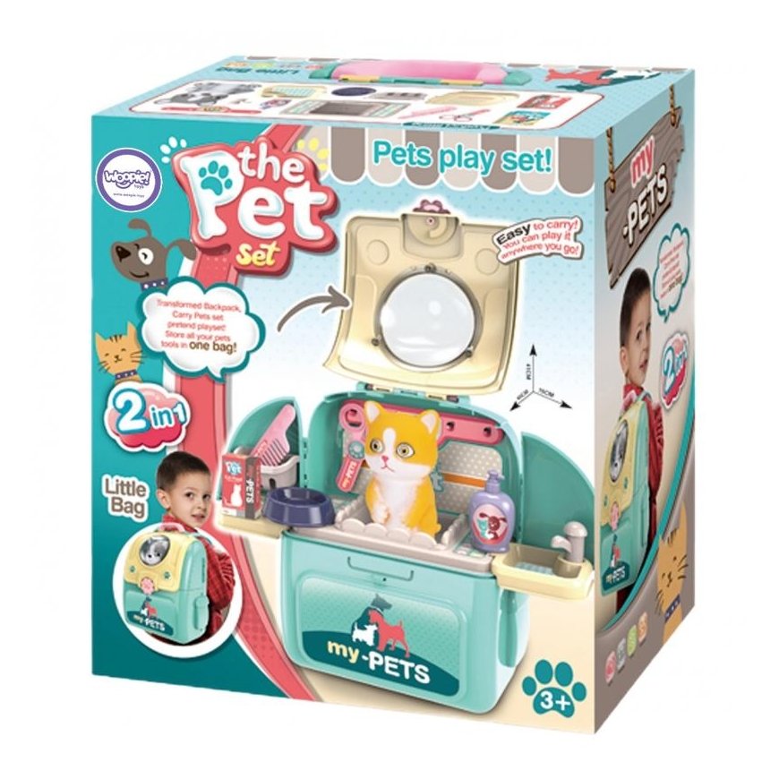 WOOPIE Kitty 2in1 nešiojamas grožio salonas Transporter kuprinėje – 10