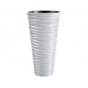 Prosperplast Pot with insert Sand Slim DPSA400 white Prosperplast Pot with insert Sand Slim DPSA400 white