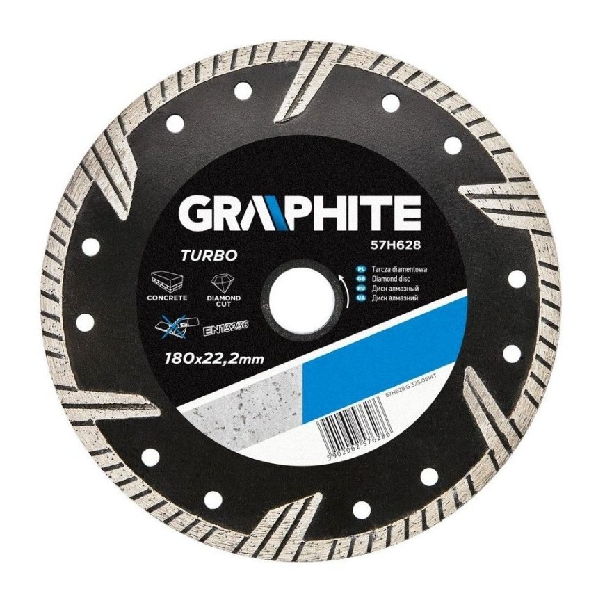 GRAPHITE Graphite Graphite diamond disc 180x22.2 mm turbo 57H628