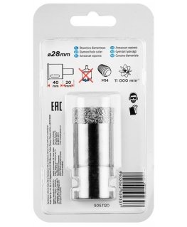 GRAPHITE 28 mm x M14 deimantinis skylių pjūklas