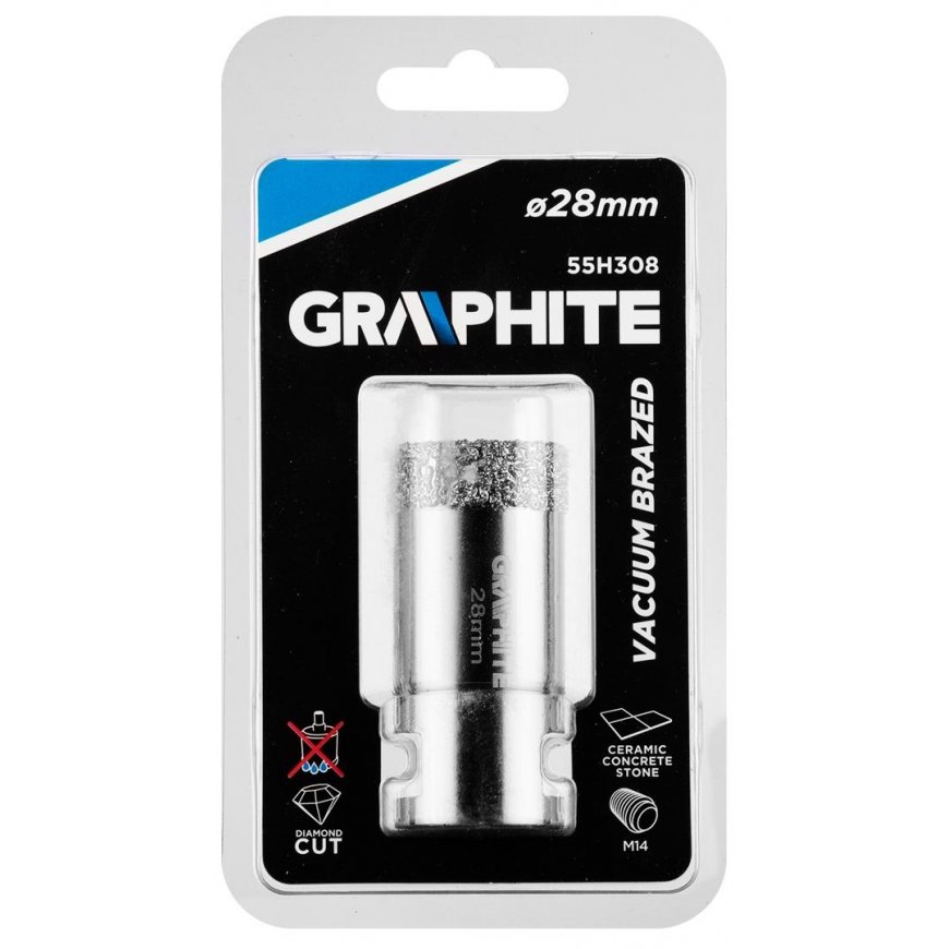 GRAPHITE 28 mm x M14 deimantinis skylių pjūklas – 3