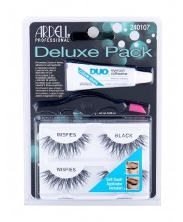 Ardell ARDELL_SET Deluxe Pack Wispies para sztucznych rzęs Juodas + Lash Adhesive klej do rzęs 2,5g + Lash Applicator aplikator 
