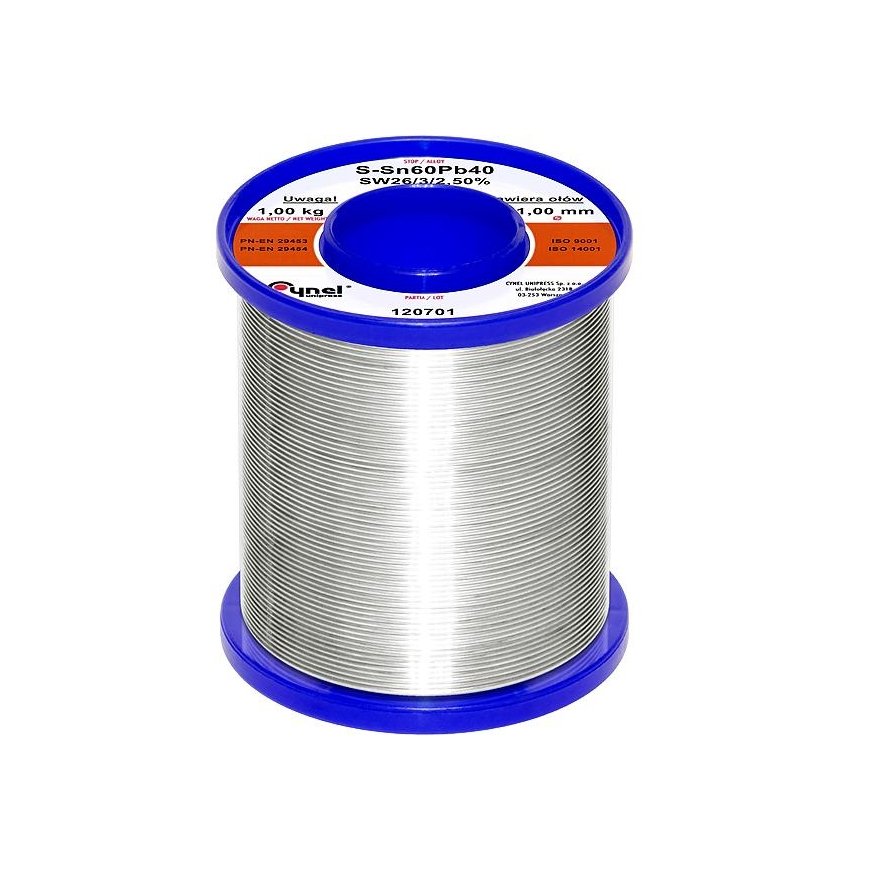 Solder with flux CYNEL LC60-SW26 1.00mm 1kg