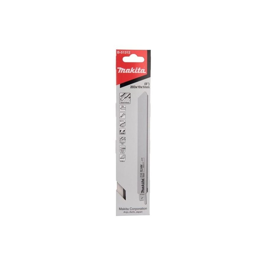 Makita B-51312 Circular saw blades TC/HM 203x1.0mm (18tpi), 2 pcs., Stainless steel. Steel, plastic – 2