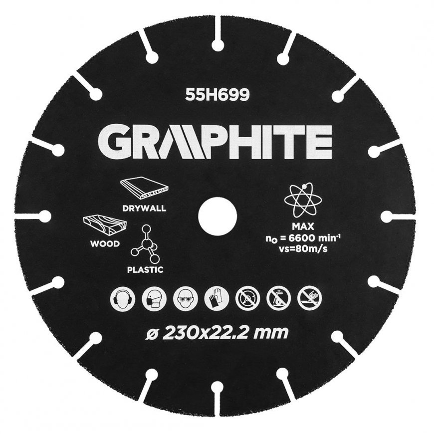 Graphite Graphite cutting disc Hm for wood and plastic 230 x 22.2 mm 55h699 graphite – 2