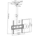 Maclean TV laikiklis prie lubų, VESA 400x400, 32 "-50", atstumas nuo lubų 717-1017mm, maks. 35kg, MC Maclean TV laikiklis prie lubų, VESA 400x400, 32 "-50", atstumas nuo lubų 717-1017mm, maks. 35kg, MC