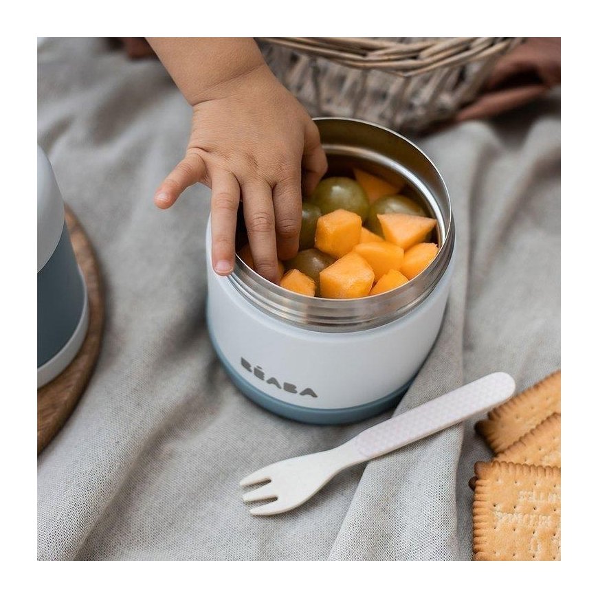 BEABA THERMO FOOD CONTAINER 500 ML BALTIC Blue/White – 14