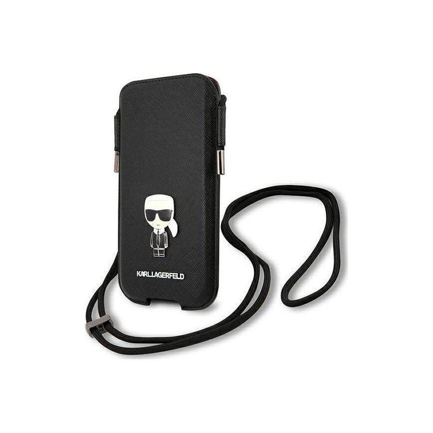 Karl Lagerfeld Torebka KLHCP12LOPHKMK 6,7" juoda/juodas hardcase Saffiano Ikonik Kar`s – 2