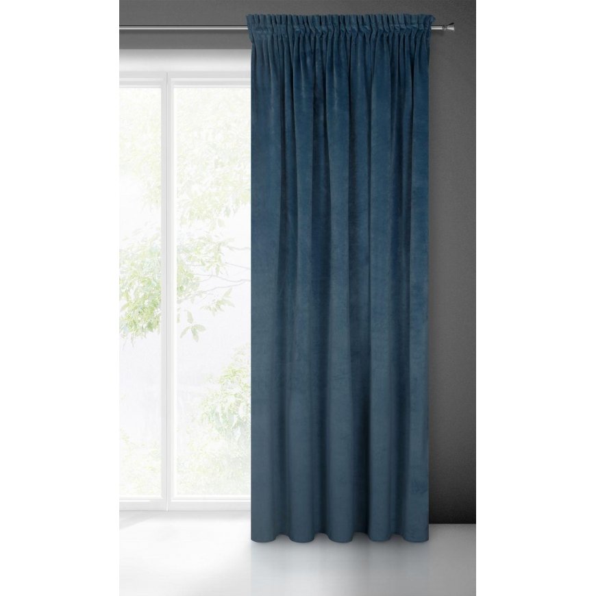 Naktinė užuolaida iš minkšto aksomo Eurofirany DIVA LINE RIA 140X270 cm, juosta/ tunelis/ kabliukai, – 2
