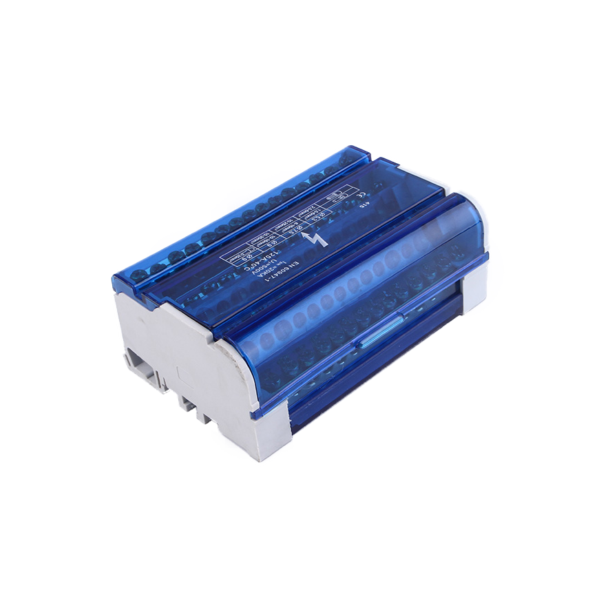 Orno 4-row distribution block, 15 wires
