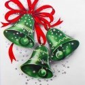 Beldizart IŠPARDAVIMAS (nebegaminamas) Žalias Bells 38*38 cm WD2445 Beldizart IŠPARDAVIMAS (nebegaminamas) Žalias Bells 38*38 cm WD2445