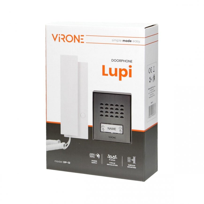 Orno Vienna family, surface mounted intercom kit, LUPI – 3
