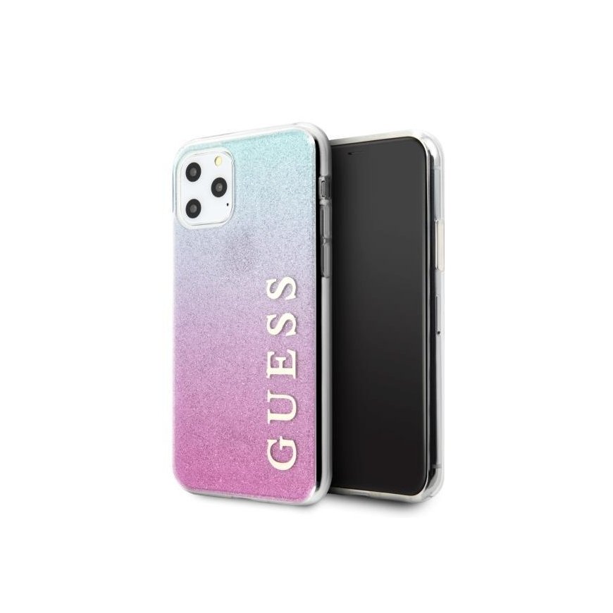 Guess Guess GUHCN65PCUGLPBL iPhone 11 Pro Max Pink Blue/Pink Blue Hard Case Glitter Gradient