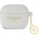 Guess Silicone protective case Charm 4G Collection for AirPods 3 gray