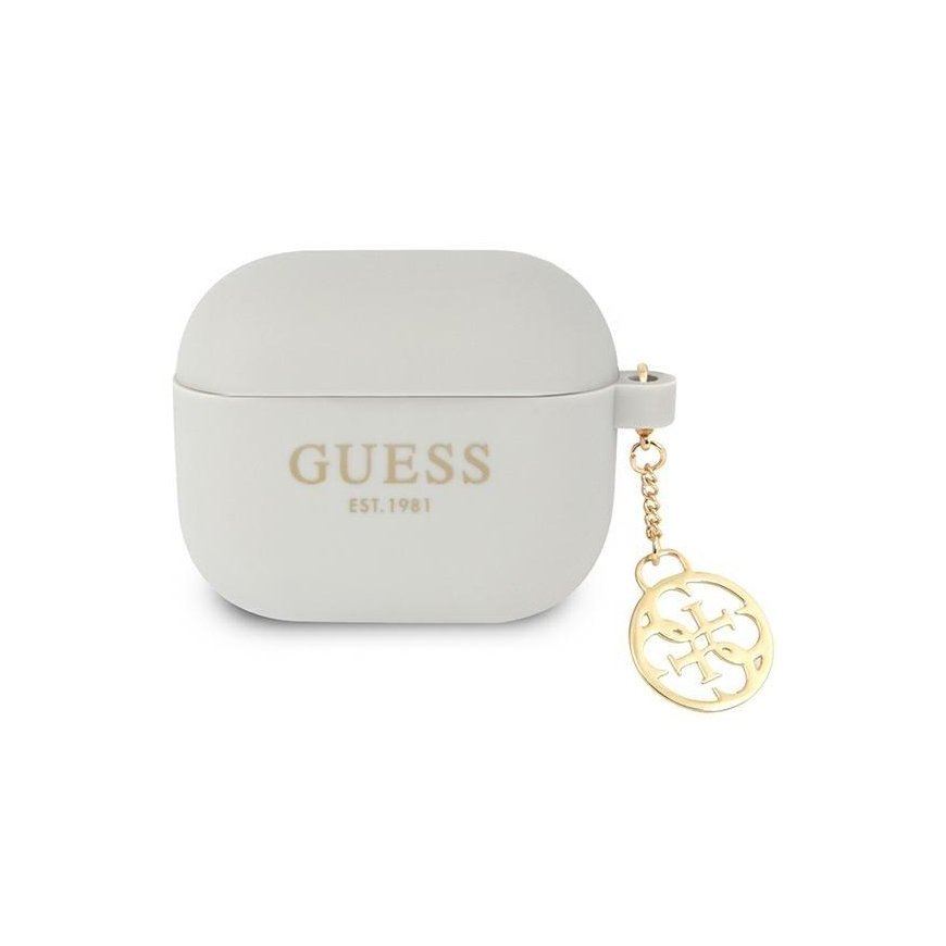 Guess Silicone protective case Charm 4G Collection for AirPods 3 gray – 2