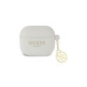 Guess Silicone protective case Charm 4G Collection for AirPods 3 gray