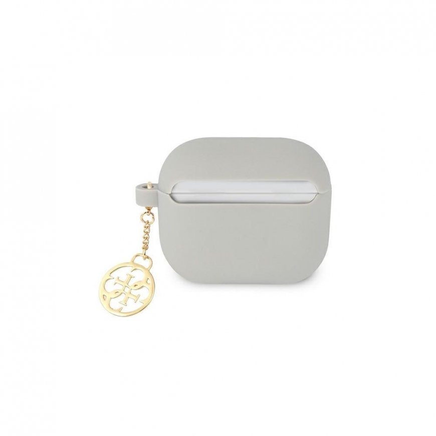 Guess Silicone protective case Charm 4G Collection for AirPods 3 gray – 4