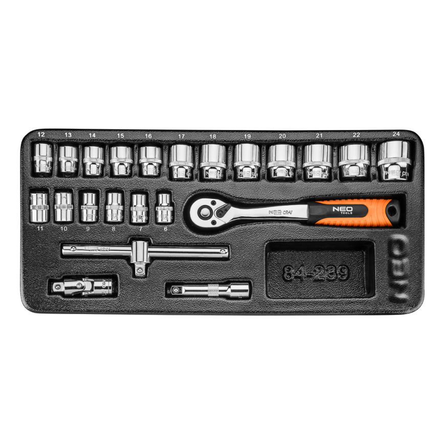 Neo Tool įdėklas su priedais 22 vnt. (84-239)