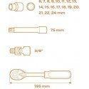 Neo Tool įdėklas su priedais 22 vnt. (84-239)