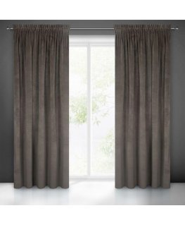 Night curtain made of soft velvet Eurofirany DIVA LINE RIA 140X270 cm, tape/tunnel/hooks, 300 g/m2, color: graphite