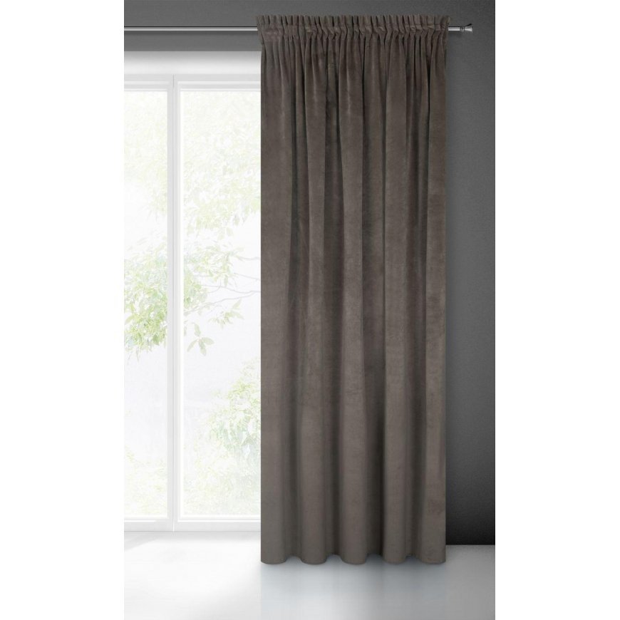 Naktinė užuolaida iš minkšto aksomo Eurofirany DIVA LINE RIA 140X270 cm, juosta/ tunelis/ kabliukai, – 2