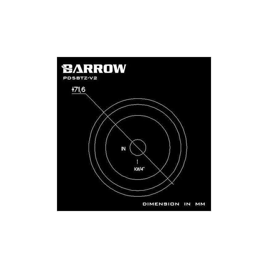 Barrow D5 pump body, aluminum white – 4