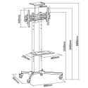 MACLEAN MC-661 Maclean MC-661 TV Mobile Floor Stand Plasma/LCD TV Trolley w/ Mounting Bracket MACLEAN MC-661 Maclean MC-661 TV Mobile Floor Stand Plasma/LCD TV Trolley w/ Mounting Bracket