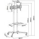 MACLEAN MC-661 Maclean MC-661 TV Mobile Floor Stand Plasma/LCD TV Trolley w/ Mounting Bracket MACLEAN MC-661 Maclean MC-661 TV Mobile Floor Stand Plasma/LCD TV Trolley w/ Mounting Bracket