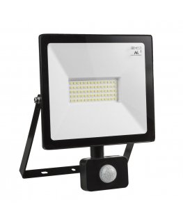 Maclean MCE650 WW PIR LED spotlight with Maclean motion sensor, slim 50W, 4000lm, warm white (3000K), IP44, MCE650 WW PIR